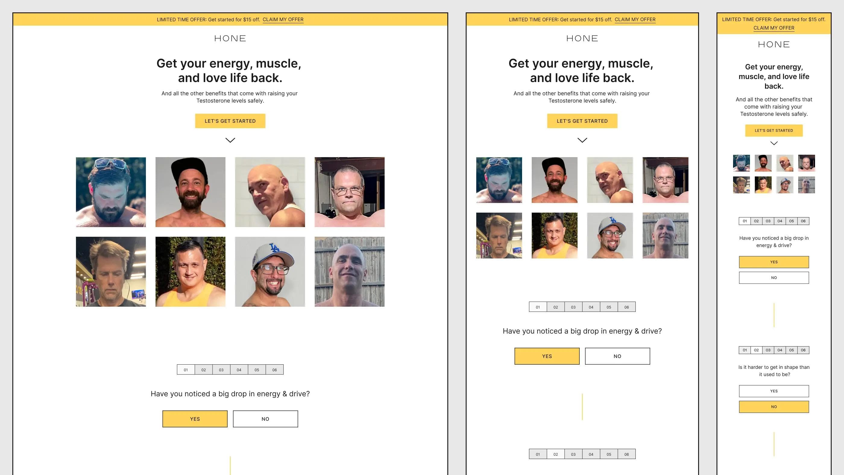 Created the Hone overview/3 landing page, which became their top performer for over a year, consistently outperforming all other landing pages by 22% in transaction conversion rate and serving as a template for future campaigns.